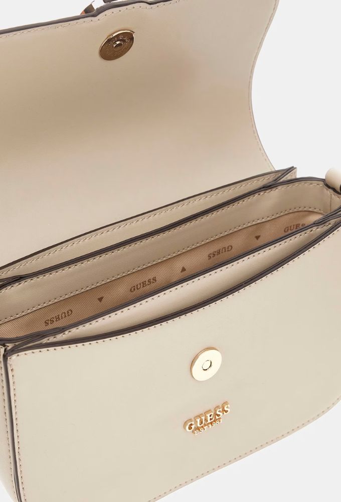 Guess Γυναικεία Τσάντα Xειρός ORLINA Μπεζ - Image 4