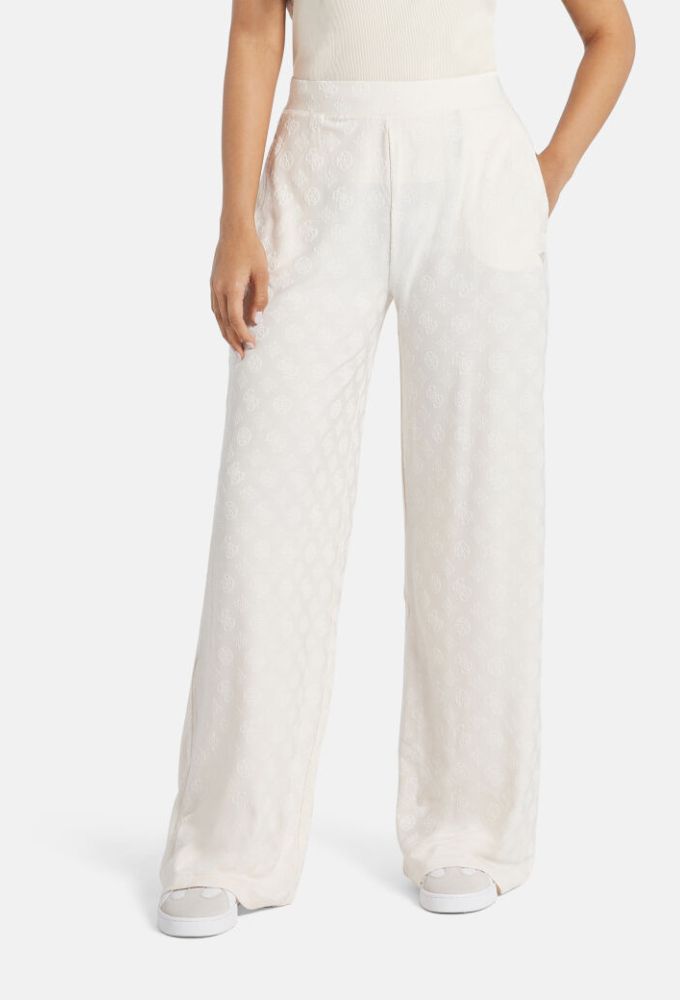 Guess Παντελόνι Φόρμας Μπεζ