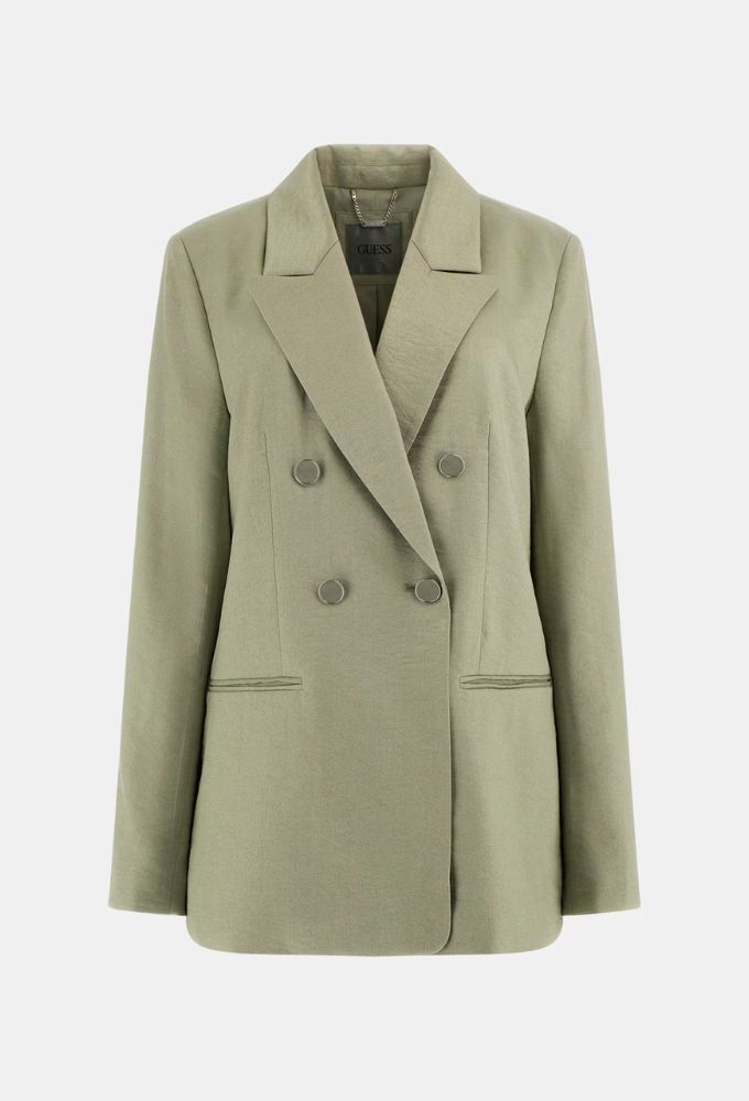 Guess Σταυρωτό Σερζέ Σακάκι Πράσινο Ανοιχτό - Image 6