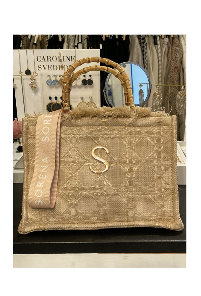 Sorena Handmade Aelia Medium Τσάντα Tote Χειρός Natural Μπεζ - Image 2