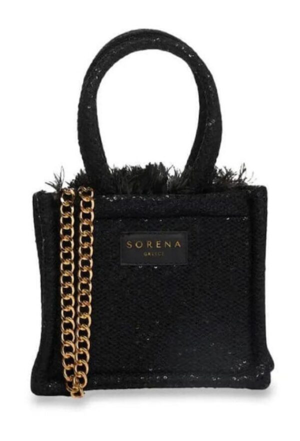 Sorena Handmade Adora Γυναικεία Τσάντα Tote Χειρός Μαύρη