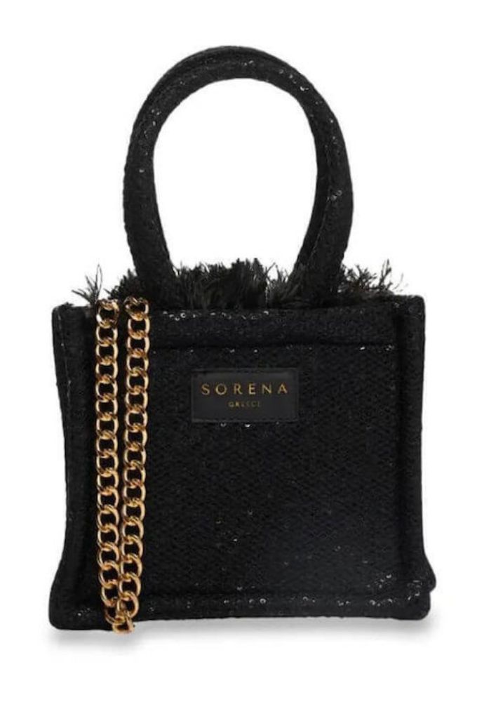 Sorena Handmade Adora Γυναικεία Τσάντα Tote Χειρός Μαύρη