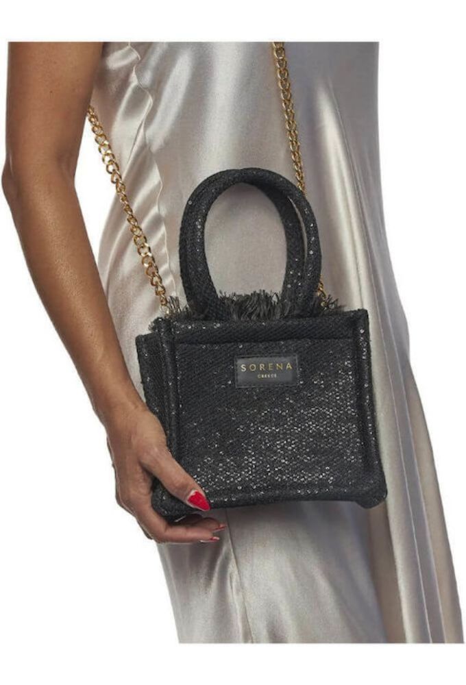 Sorena Handmade Adora Γυναικεία Τσάντα Tote Χειρός Μαύρη - Image 2