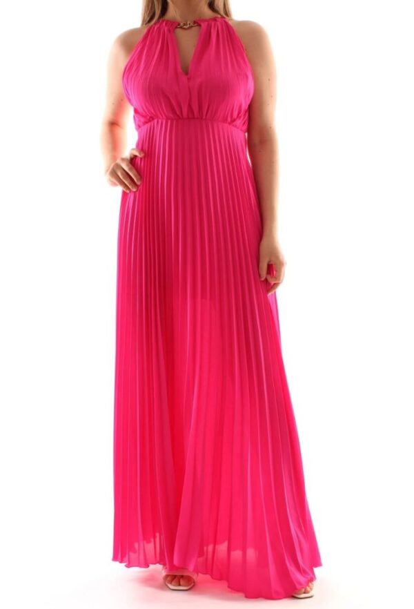 Liu Jo Maxi Βραδινό Φόρεμα Φούξια