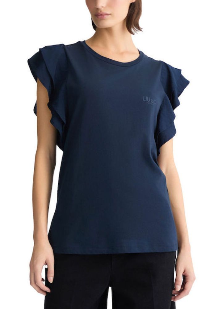 Liu Jo Γυναικείο T-shirt Navy Μπλε