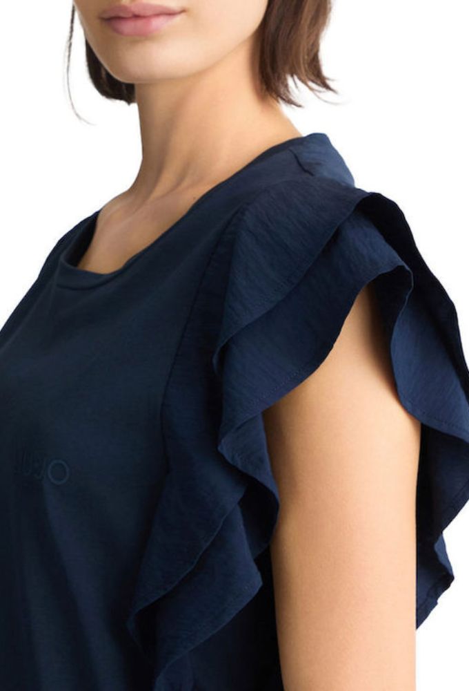 Liu Jo Γυναικείο T-shirt Navy Μπλε - Image 3