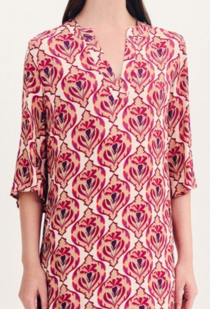 Forel Φόρεμα Εμπριμέ Μaxi με Μακρύ Μανίκι - Image 3