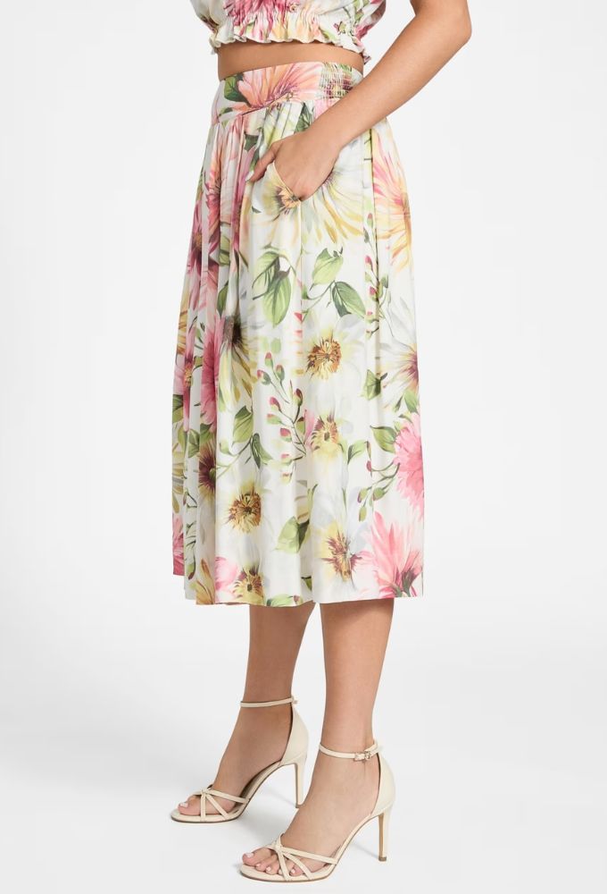 Guess Φούστα με Πιέτες και Floral Tύπωμα - Image 2