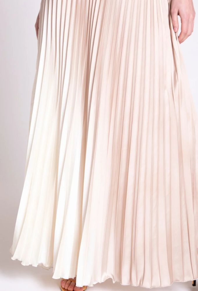 Edas MOSCERINO Φόρεμα Μaxi με Πιέτες Χρυσό - Image 5