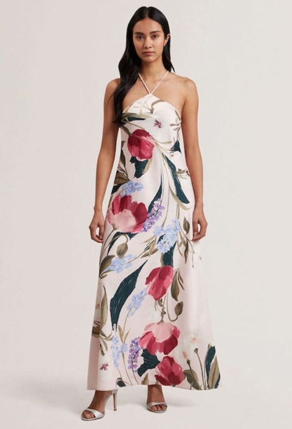 Ted Baker Maxi Φόρεμα για Γάμο / Βάπτιση Ροζ Floral