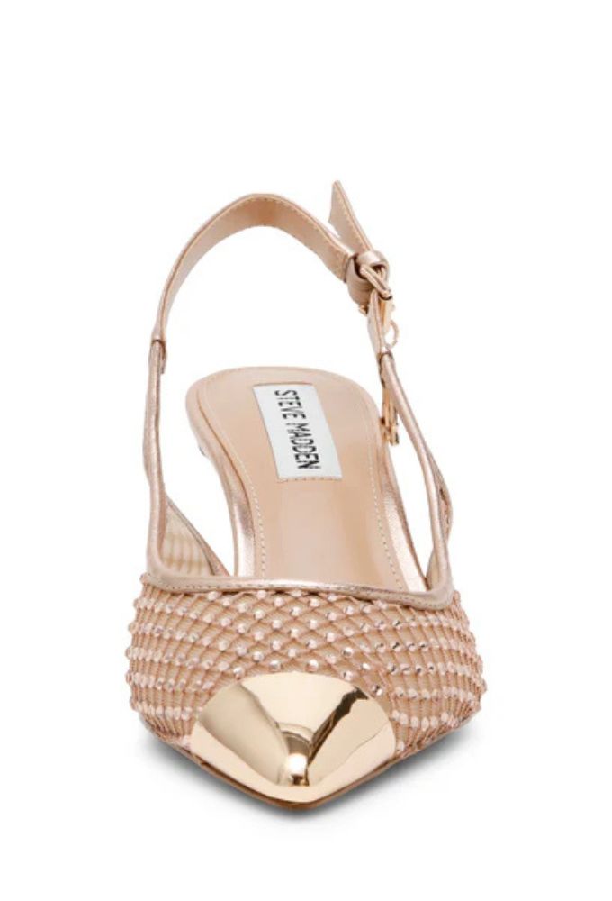 Steve Madden Γόβες Ρόζ Χρυσό με Στράς - Image 4