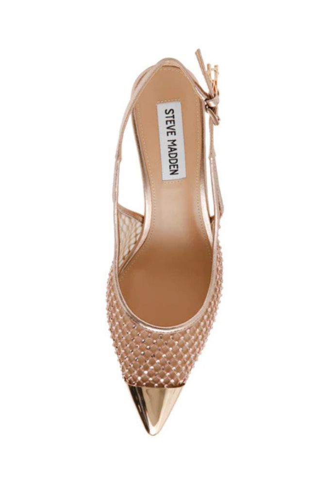 Steve Madden Γόβες Ρόζ Χρυσό με Στράς - Image 3