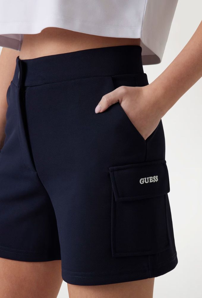 Guess Σορτς Cargo Relaxed Mπλέ Σκούρο - Image 4
