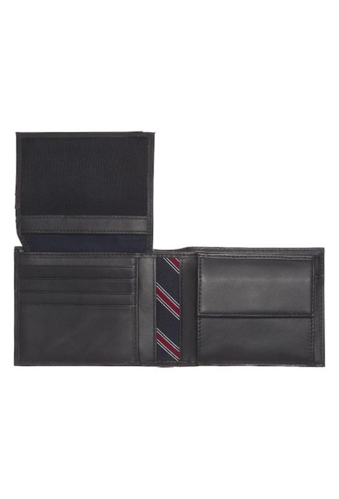 Tommy Hilfiger Mesh Flap Δερμάτινο Ανδρικό Πορτοφόλι Μαύρο - Image 5