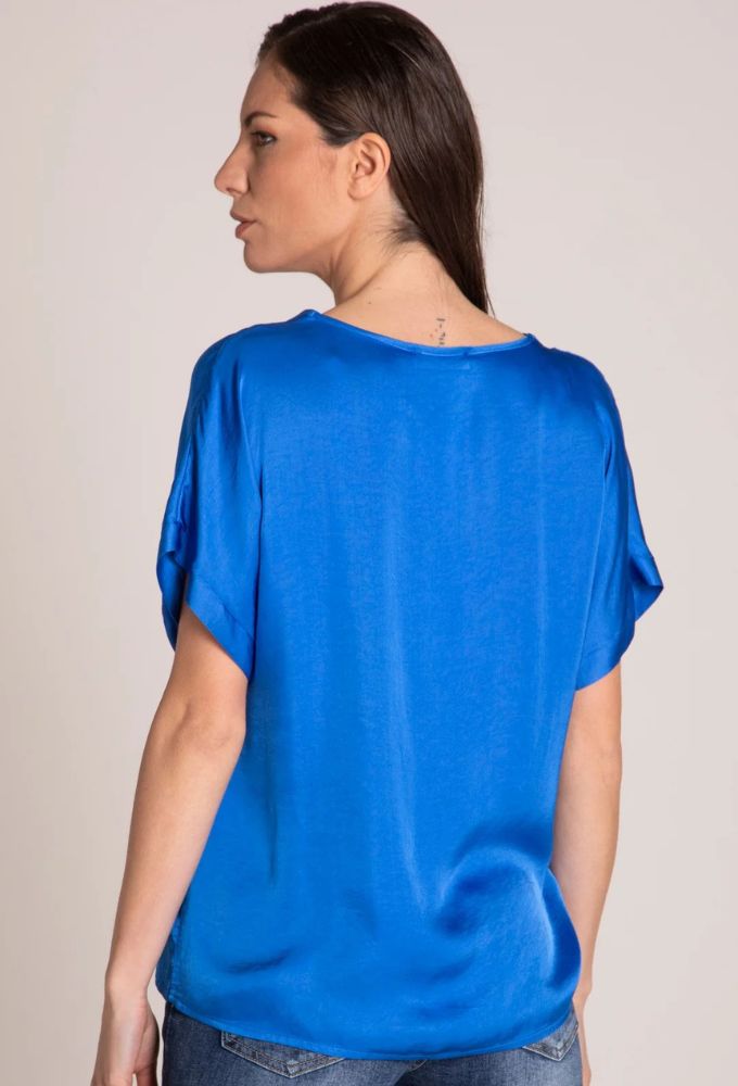 Edas Γυναικεία Μονόχρωμη Μπλέ Μπλούζα - Image 2