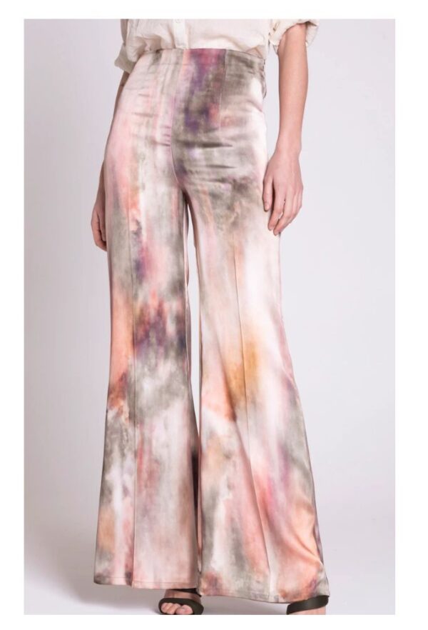 Edas Γυναικεία Παντελόνα Εμπριμέ Λαδί