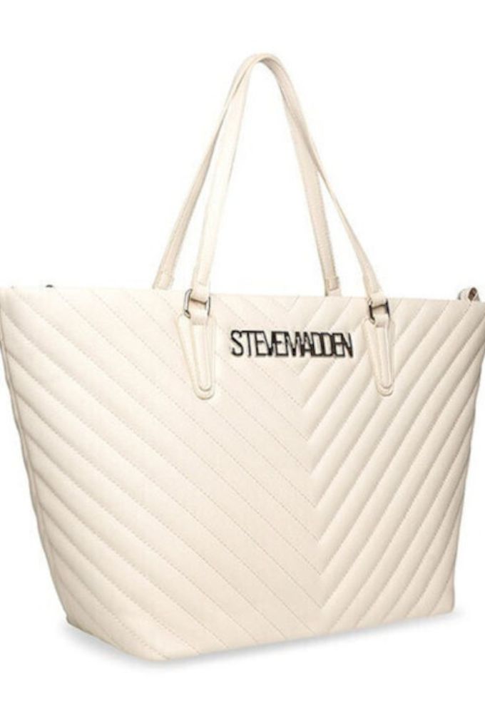 Steve Madden Γυναικεία Τσάντα Tote Χειρός Εκρού - Image 3
