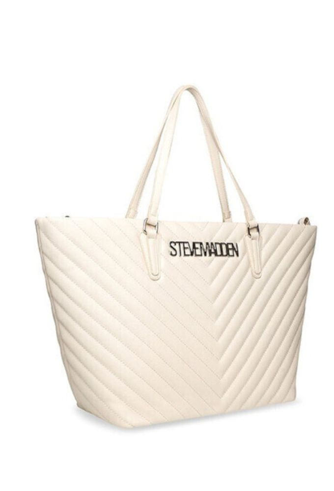 Steve Madden Γυναικεία Τσάντα Tote Χειρός Εκρού