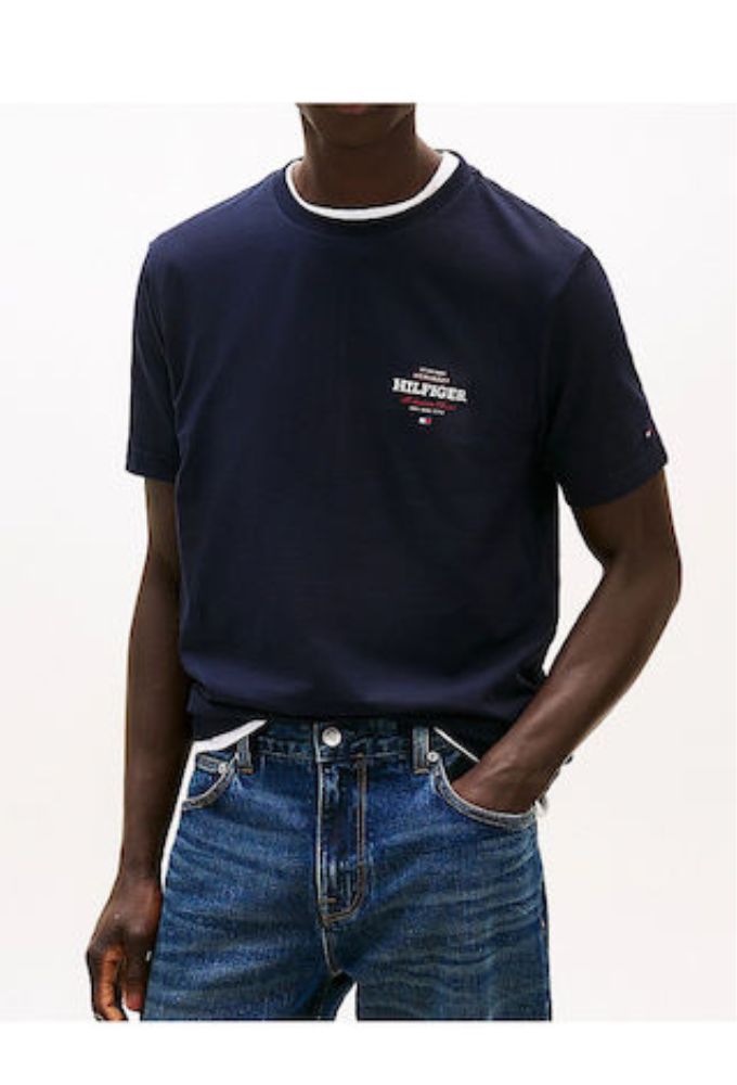 Tommy Hilfiger Crew Neck T-shirt Navy Blue
