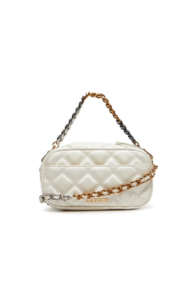 Steve Madden Γυναικεία Τσάντα Ώμου Eκρού με Αλυσίδα - Image 2