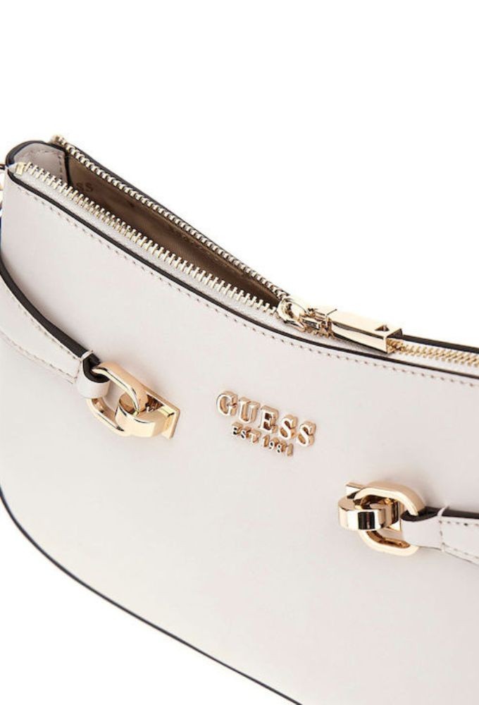 Guess Γυναικεία Τσάντα Ώμου Εκρού - Image 3