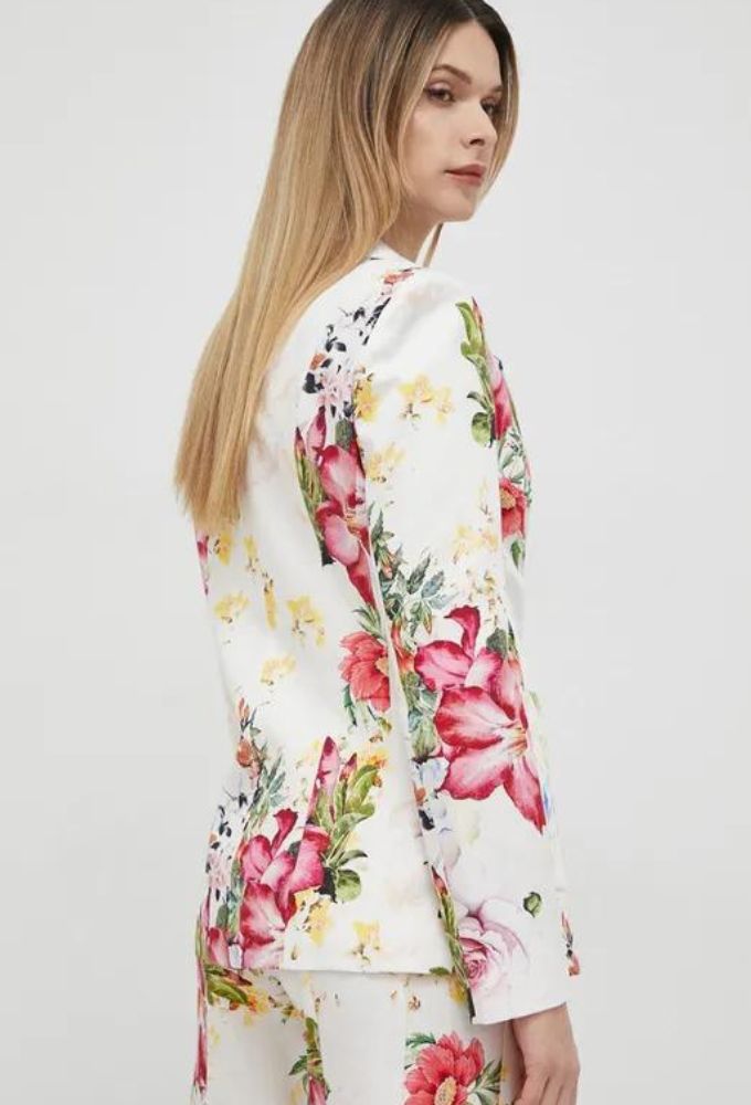 Guess Marciano Σακάκι Floral Λευκό - Image 2
