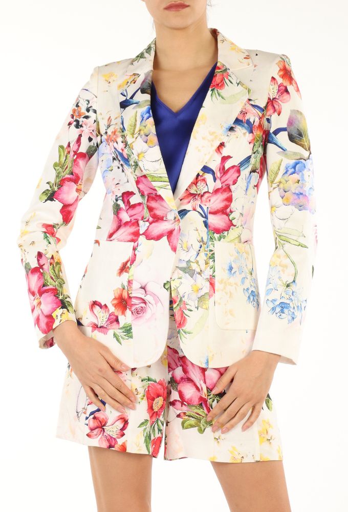 Guess Marciano Σακάκι Floral Λευκό - Image 4