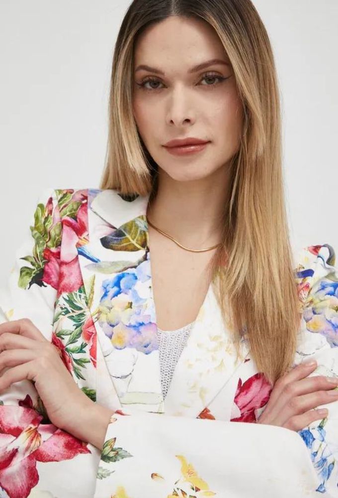 Guess Marciano Σακάκι Floral Λευκό - Image 6