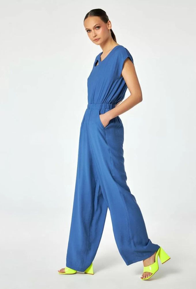 Forel Γυναικεία Κοντομάνικη Ολόσωμη Φόρμα Μπλε - Image 2