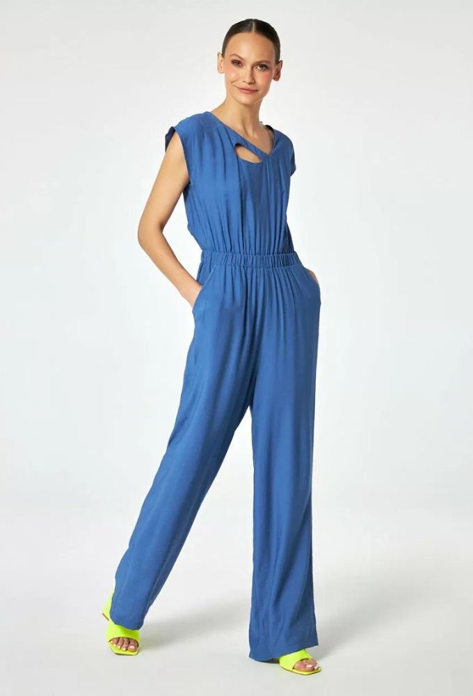 Forel Γυναικεία Κοντομάνικη Ολόσωμη Φόρμα Μπλε - Image 4