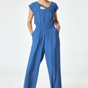 Forel Γυναικεία Κοντομάνικη Ολόσωμη Φόρμα Μπλε