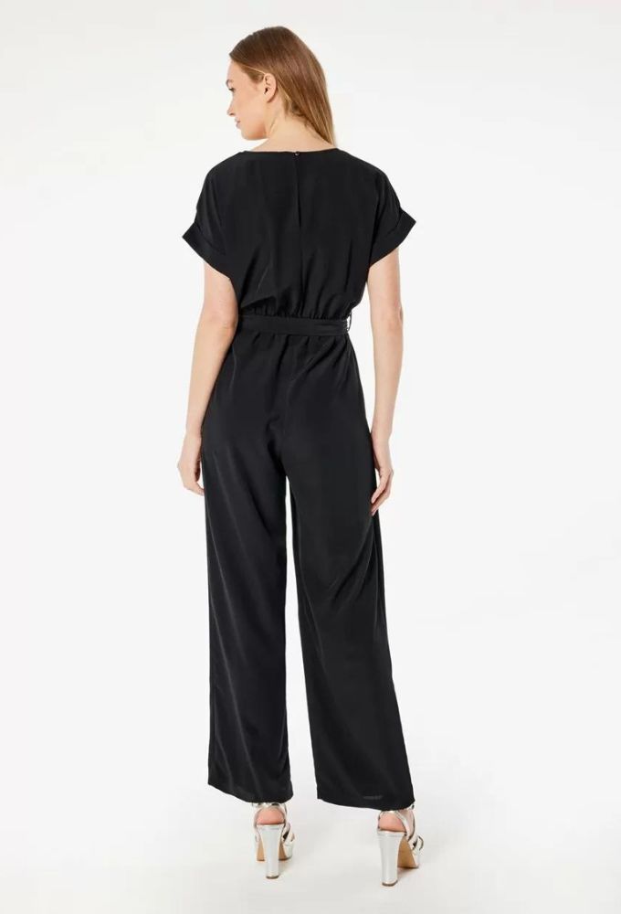 Forel Γυναικεία Κοντομάνικη Ολόσωμη Φόρμα Μαύρη - Image 2