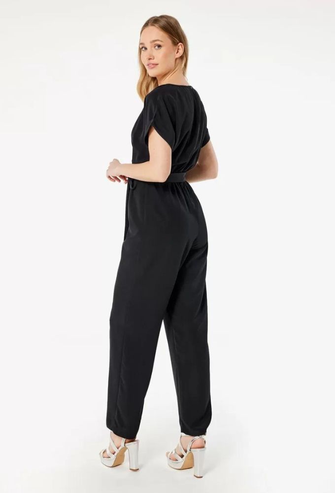 Forel Γυναικεία Κοντομάνικη Ολόσωμη Φόρμα Μαύρη - Image 3