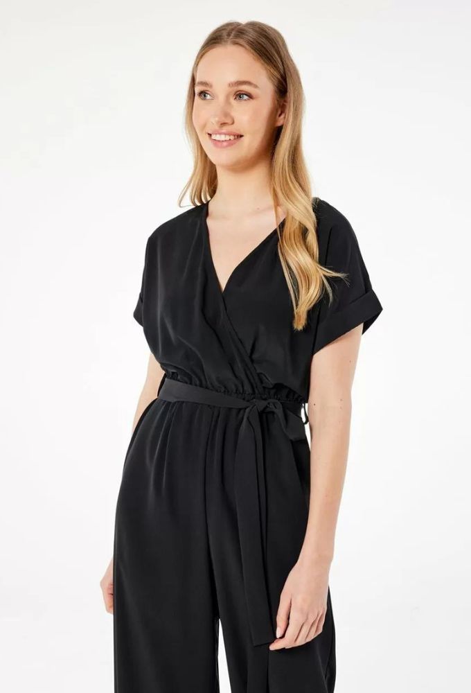 Forel Γυναικεία Κοντομάνικη Ολόσωμη Φόρμα Μαύρη - Image 4