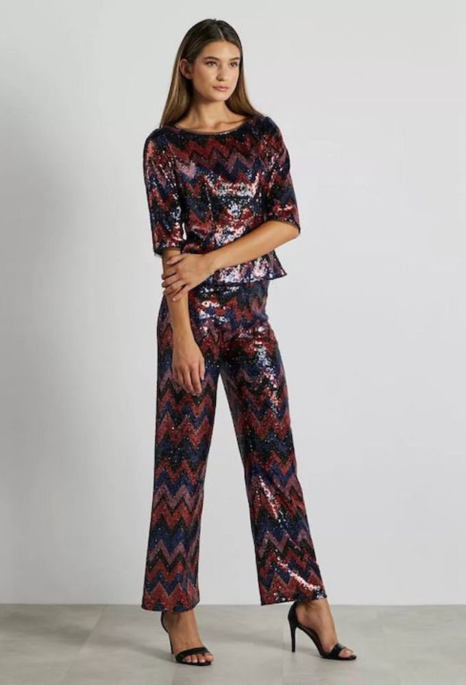 Forel Γυναικεία Μπλούζα Εμπριμέ με Μανίκι 3/4 Μαύρη - Image 3