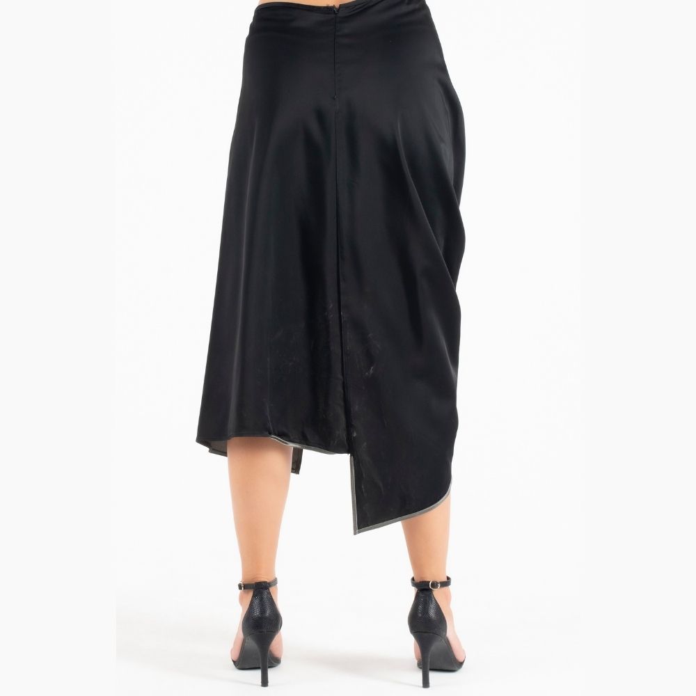 Be Mine Midi Μαύρη Φούστα Φάκελος - Image 3