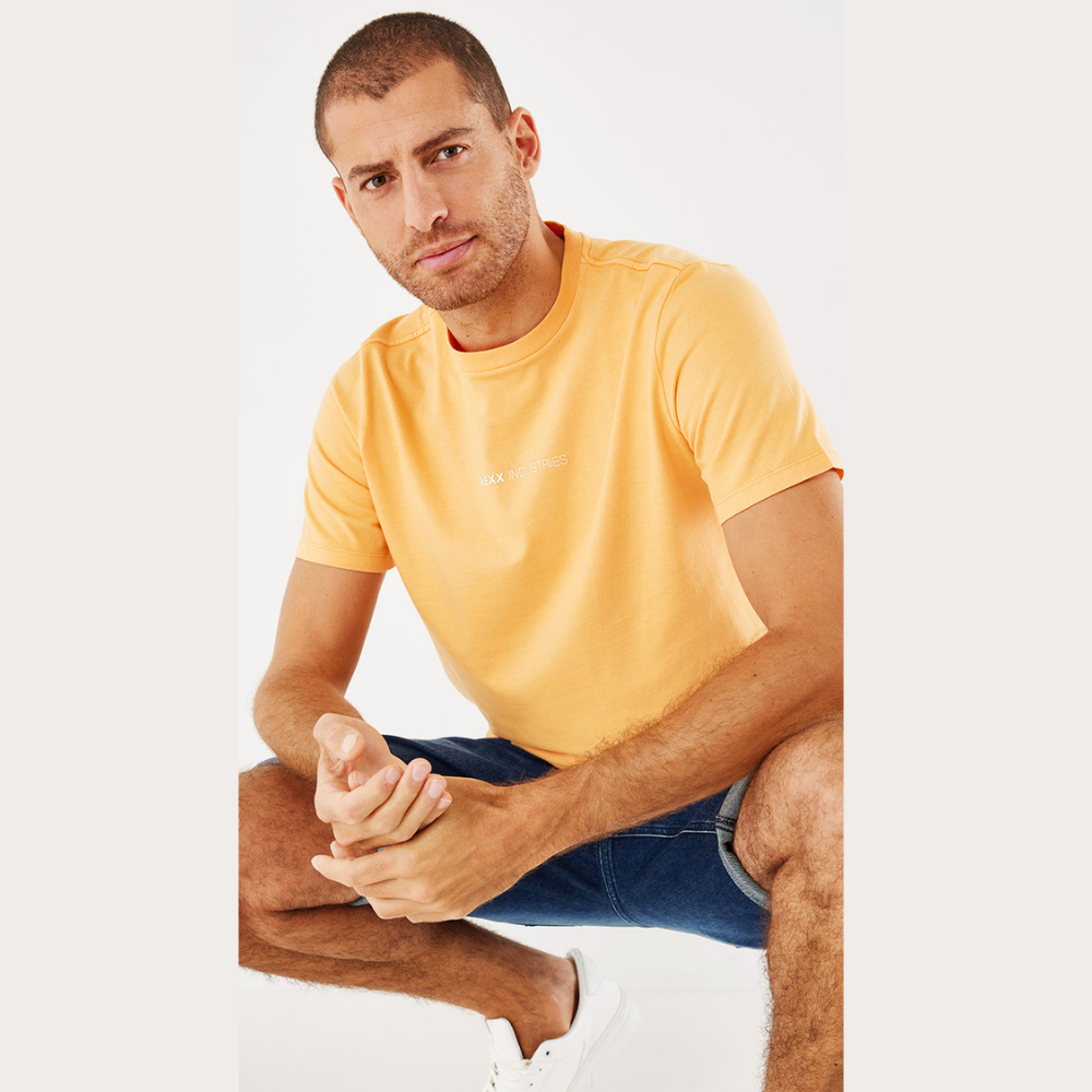 Mexx T-Shirt Πορτικαλί Με Λαιμόκοψη