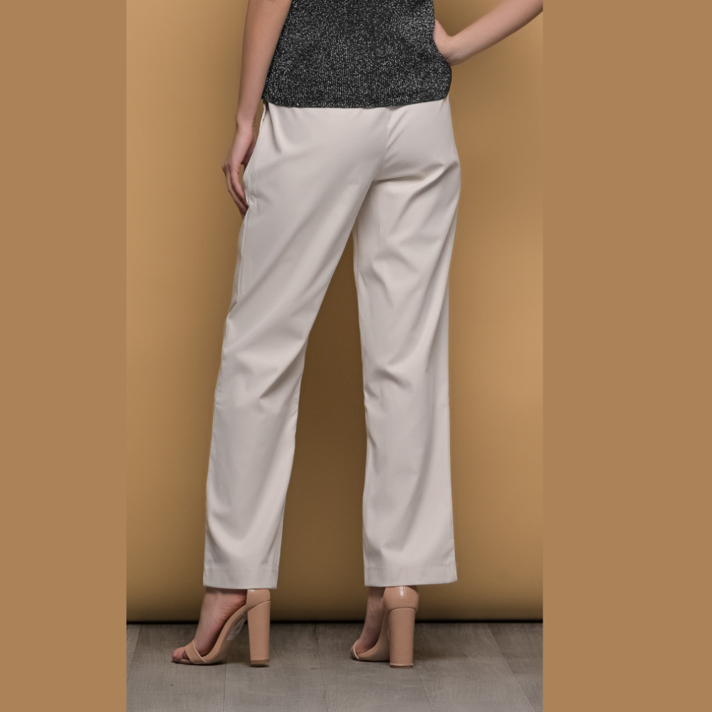 Fullah Sugah Εκρού Παντελόνι με λάστιχο πίσω - Image 2