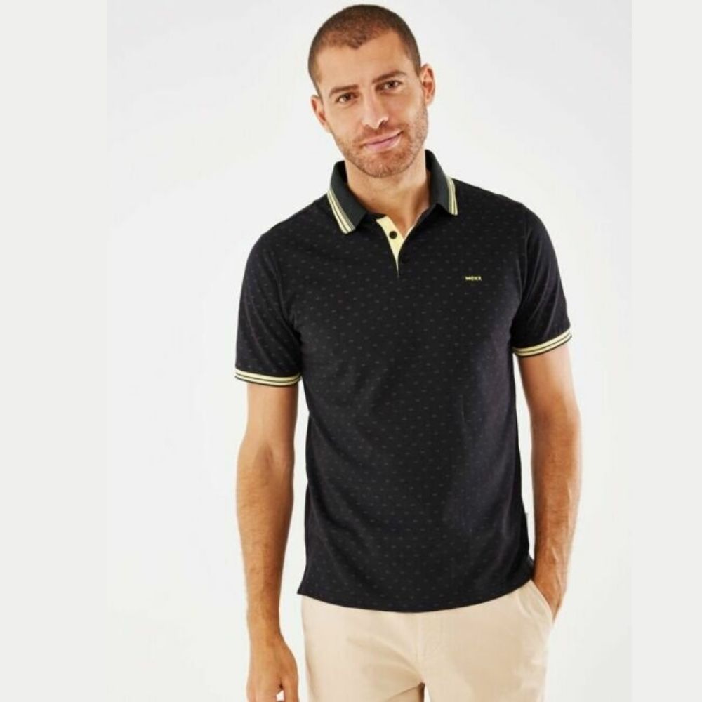 Mexx Μαύρο κοντομάνικο Pique Polo