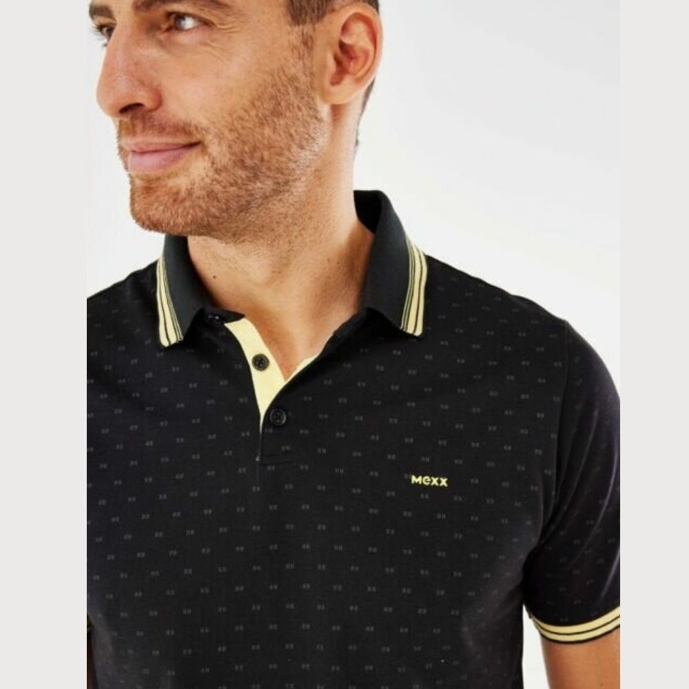 Mexx Μαύρο κοντομάνικο Pique Polo - Image 5