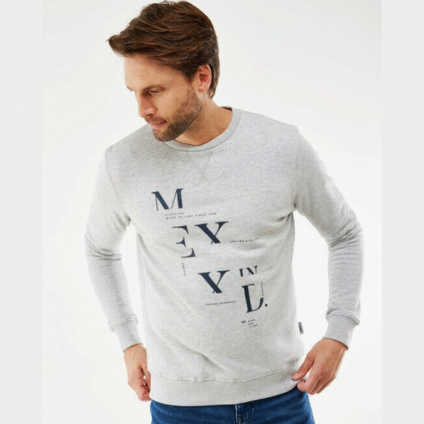 Mexx Ανδρική Μπλούζα Φούτερ Γκρι