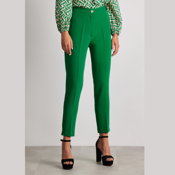 Forel Γυναικείο Υφασμάτινο Capri Παντελόνι με Λάστιχο Πράσινο