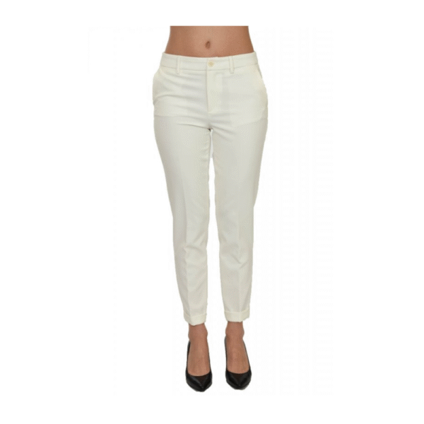 Liu Jo Λευκό Chino Παντελόνι σε ίσια γραμμή