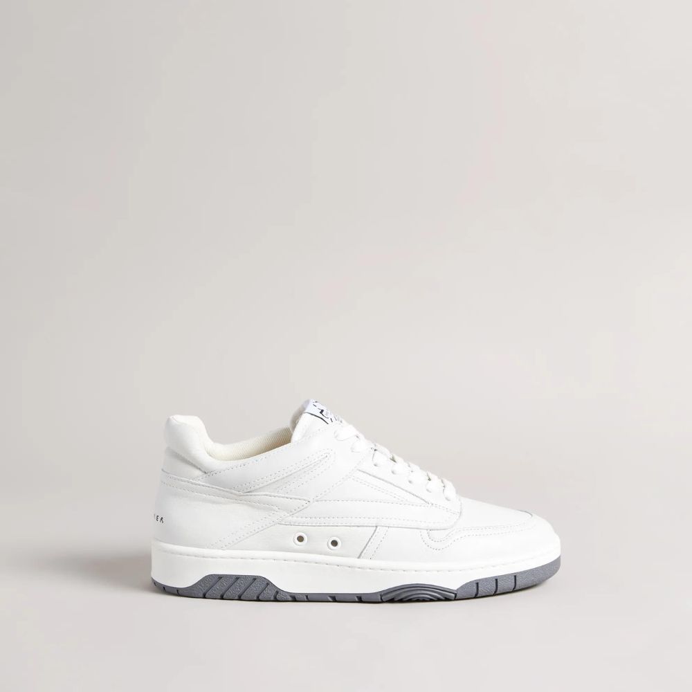Ted Baker Εκρού Δερμάτινο Sneakers