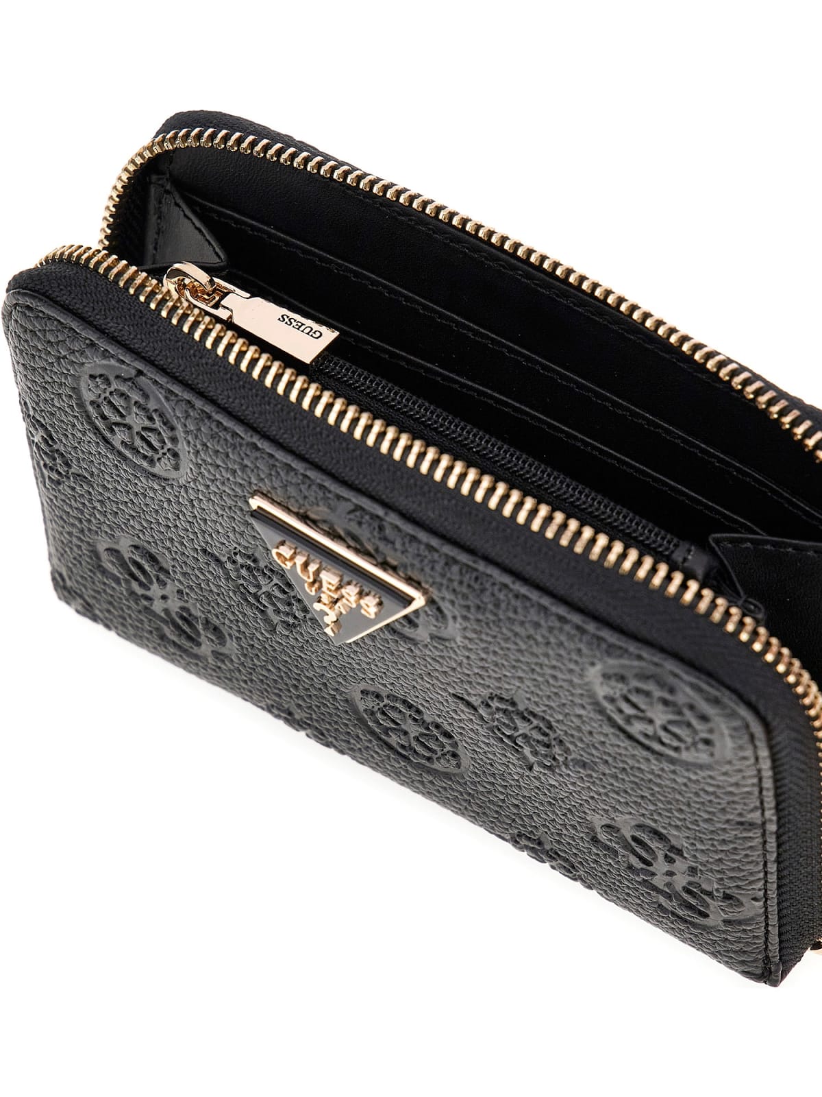 Guess Μικρό Πορτοφόλι Μαύρο με Ανάγλυφο λογότυπο - Image 3